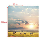 Maxbell Set of 2 Panels Digital Photo Printing 3D Curtains Aminals zebra - Aladdin Shoppers