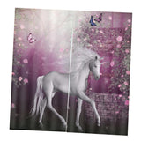 Maxbell Set of 2 Panels Digital Photo Printing 3D Curtains Aminals Unicorn - Aladdin Shoppers