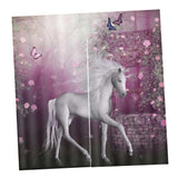 Maxbell Set of 2 Panels Digital Photo Printing 3D Curtains Aminals Unicorn - Aladdin Shoppers