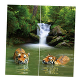 Maxbell Set of 2 Panels Digital Photo Printing 3D Curtains Aminals Tigers - Aladdin Shoppers