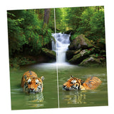Maxbell Set of 2 Panels Digital Photo Printing 3D Curtains Aminals Tigers - Aladdin Shoppers