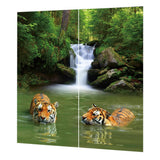 Maxbell Set of 2 Panels Digital Photo Printing 3D Curtains Aminals Tigers - Aladdin Shoppers