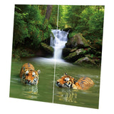 Maxbell Set of 2 Panels Digital Photo Printing 3D Curtains Aminals Tigers - Aladdin Shoppers