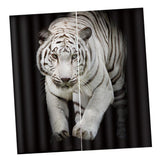 Maxbell Set of 2 Panels Digital Photo Printing 3D Curtains Aminals White Tiger - Aladdin Shoppers