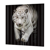 Maxbell Set of 2 Panels Digital Photo Printing 3D Curtains Aminals White Tiger - Aladdin Shoppers