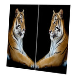 Maxbell Set of 2 Panels Digital Photo Printing 3D Curtains Aminals Yellow Tiger - Aladdin Shoppers