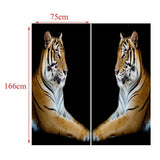 Maxbell Set of 2 Panels Digital Photo Printing 3D Curtains Aminals Yellow Tiger - Aladdin Shoppers