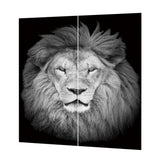 Maxbell Set of 2 Panels Digital Photo Printing 3D Curtains Aminals Gray Lion - Aladdin Shoppers