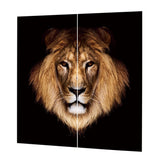 Maxbell Set of 2 Panels Digital Photo Printing 3D Curtains Aminals Brown Lion - Aladdin Shoppers