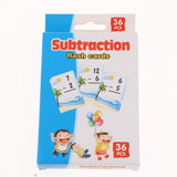 Maxbell Maxbell 36 Pieces Math Flash Cards for Elementary School Grades PK-3 Subtraction