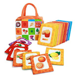 Maxbell Maxbell 26 Pieces Vivid Safety Cloth Cards for Baby Children #2 Food and Color