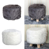 Maxbell 2 Pcs Comfortable Stool Covers for Home Living Room Decorations White