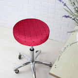 Maxbell 3Pcs 35cm Bar Stool Cover Round Lift Chair Seat Sleeve Polyester Salon Red