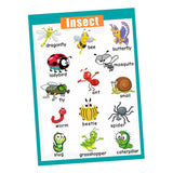 Maxbell Kids Baby Learning Poster Preschool Educational Wall Posters Insect - Aladdin Shoppers