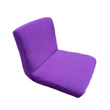 Maxbell 2x Elastic Short Back Chair Seat Cover Stool Chair Cover for Kitchen Salon