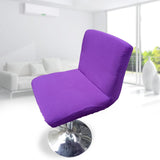 Maxbell 2x Elastic Short Back Chair Seat Cover Stool Chair Cover for Kitchen Salon