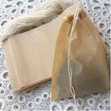 Maxbell 200 Pcs Empty Tea Filter Bags Loose Herbs Teabag with Drawstring 5x7 & 7x9cm