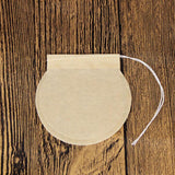 Maxbell 200Pcs Empty Tea Filter Bags Loose Herbs Teabag with Drawstring Beige&White