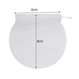 Maxbell 200Pcs Empty Tea Filter Bags Loose Herbs Teabag with Drawstring Beige&White