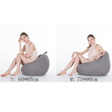 Maxbell 2PCS Large Adult Size Bean Bag Cover Toy Clothes Storage Yellow and Coffee