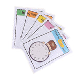 Maxbell Maxbell 30*22cm Large Preschool Educational Sight Word Flashcards Clock Time 5Pieces