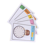 Maxbell Maxbell 30*22cm Large Preschool Educational Sight Word Flashcards Clock Time 5Pieces