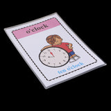 Maxbell Maxbell 30*22cm Large Preschool Educational Sight Word Flashcards Clock Time 5Pieces
