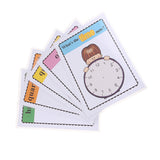 Maxbell Maxbell 30*22cm Large Preschool Educational Sight Word Flashcards Clock Time 5Pieces