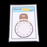 Maxbell Maxbell 30*22cm Large Preschool Educational Sight Word Flashcards Clock Time 5Pieces
