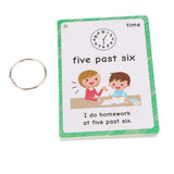 Maxbell Maxbell Preschool Educational Sight Word Flash Cards Time Expression 19 Pieces