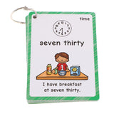 Maxbell Maxbell Preschool Educational Sight Word Flash Cards Time Expression 19 Pieces