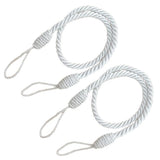 6PCS  Rope Curtain Drape Tiebacks Tassel Living Room Bedroom White 1