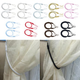 6PCS  Rope Curtain Drape Tiebacks Tassel Living Room Bedroom White 1