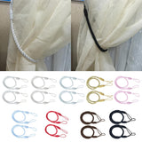 3Color 6 PCS  Rope Curtain Drape Tiebacks Tassel Living Room Bedroom White_2