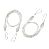 Maxbell 4 PCS  Rope Curtain Drape Tiebacks Tassel Living Room Bedroom White