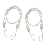 Maxbell 2 PCS Rope Curtain Drape Tiebacks Tassel Living Room Bedroom White 2 - Aladdin Shoppers
