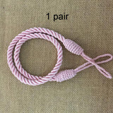 4PCS  Rope Curtain Drape Tiebacks Tassel Living Room Bedroom Pink