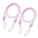 4PCS  Rope Curtain Drape Tiebacks Tassel Living Room Bedroom Pink