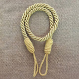 Maxbell 4 PCS  Rope Curtain Drape Tiebacks Tassel Living Room Bedroom Golden