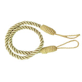 Maxbell 4 PCS  Rope Curtain Drape Tiebacks Tassel Living Room Bedroom Golden