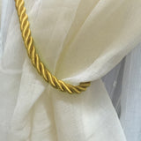 Maxbell 4 PCS  Rope Curtain Drape Tiebacks Tassel Living Room Bedroom Golden