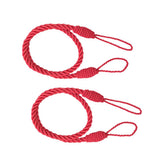 Maxbell 4 PCS  Rope Curtain Drape Tiebacks Tassel Living Room Bedroom Red