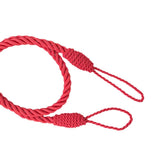 Maxbell 4 PCS  Rope Curtain Drape Tiebacks Tassel Living Room Bedroom Red