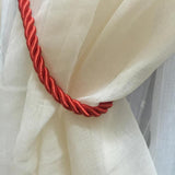 Maxbell 4 PCS  Rope Curtain Drape Tiebacks Tassel Living Room Bedroom Red