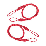 Maxbell 4 PCS  Rope Curtain Drape Tiebacks Tassel Living Room Bedroom Red