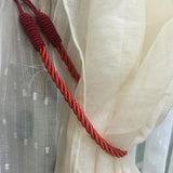 Maxbell 4 PCS  Rope Curtain Drape Tiebacks Tassel Living Room Bedroom Red