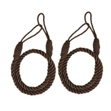 2Color 4PCS  Rope Curtain Drape Tiebacks Tassel Living Room Bedroom White_2