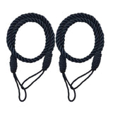 Maxbell 2 Pairs  Rope Curtain Drape Tiebacks Tassel Living Room Bedroom Black