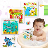 Maxbell 3 Pieces Waterproof Baby Kids Shower Bath Book Early Educational Toys