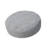 Maxbell Elastic Linen Bar Stool Covers Round Chair Seat Cover Cushion Pad Gray